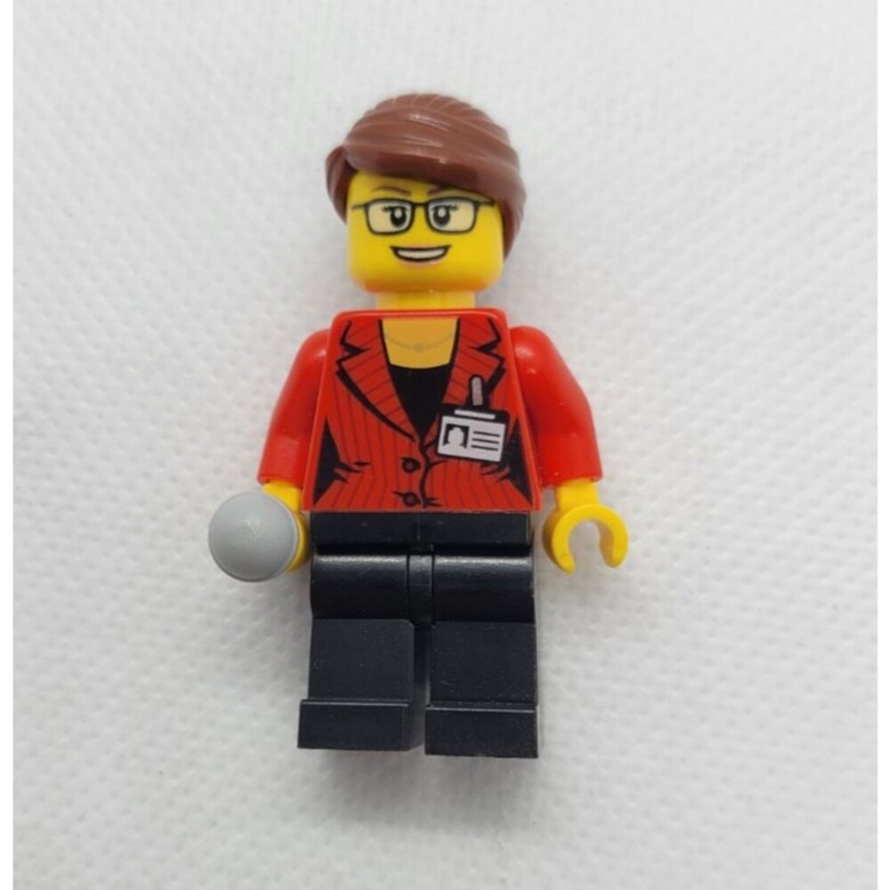LEGO® City Reporter Minifigure Red Suit Jacket With ID Badge Town 60233 cty1045